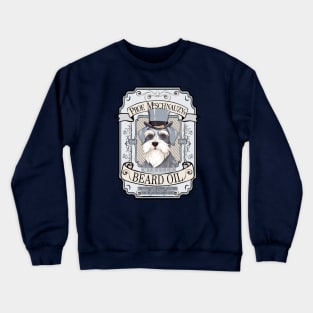 Professor McSchnauzy's Miracle Beard Oil Fun Satire Crewneck Sweatshirt